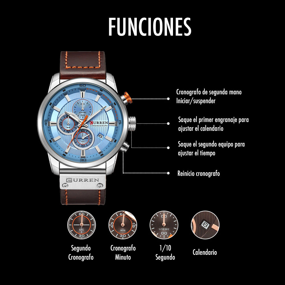 RELOJ CURREN REF. 8291 CAFE CELESTE