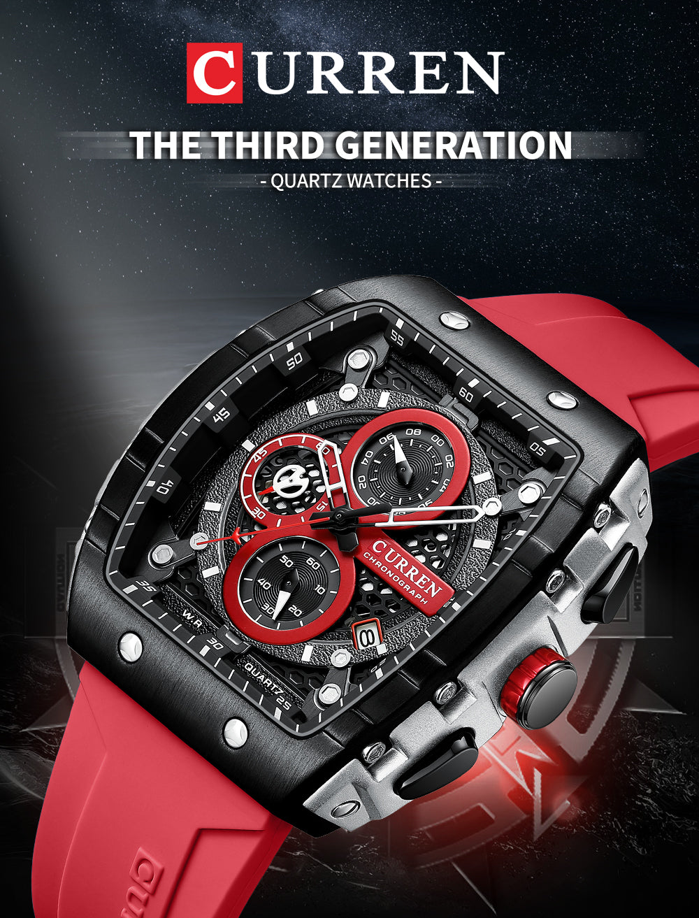 RELOJ CURREN REF. 8442 ROJO