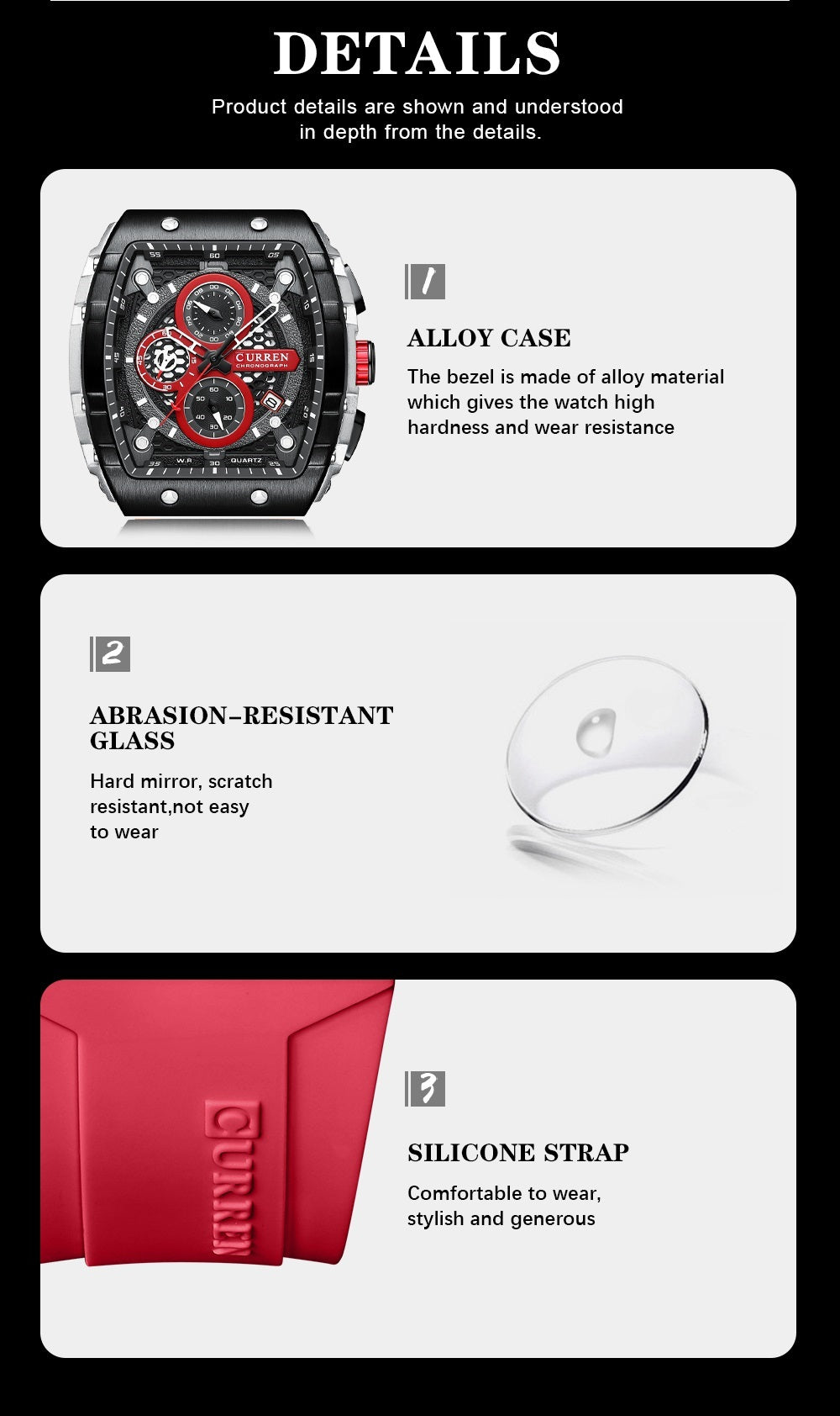RELOJ CURREN REF. 8442 ROJO